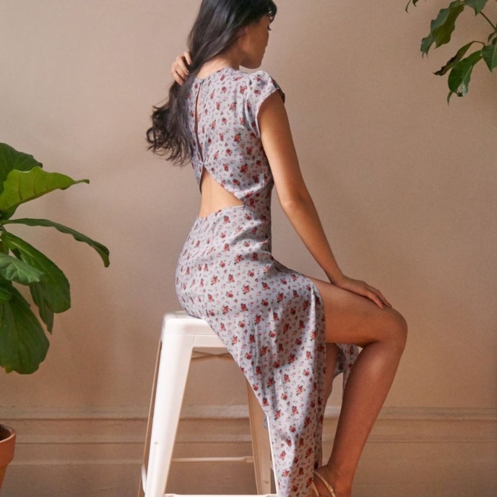 New reformation gavin dress in petunia Sz 8 - Picture 3 of 10